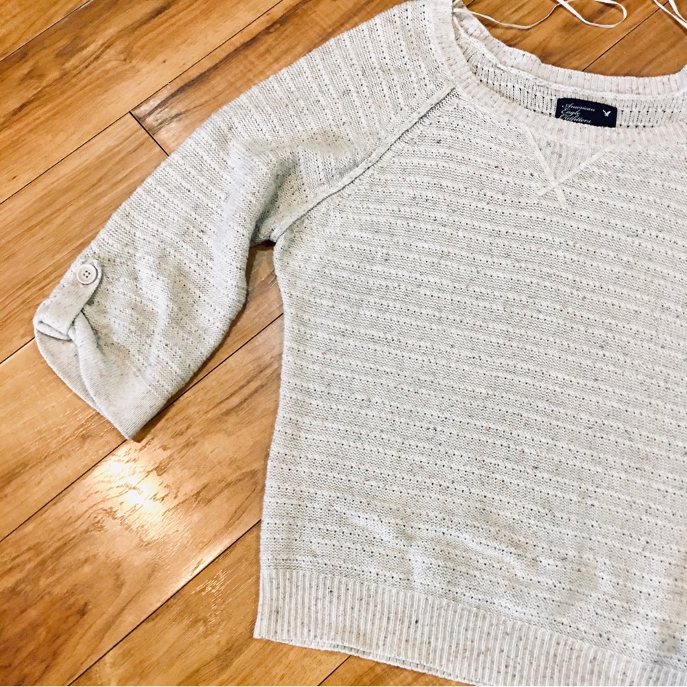 American Eagle knit sweater lightweight summer beach tunic shirt top sma…